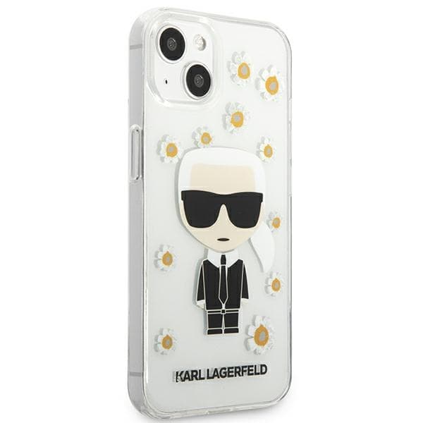 Karl Lagerfeld Iconic Karl Flower - Case for iPhone 13 Mini (Clear) 4