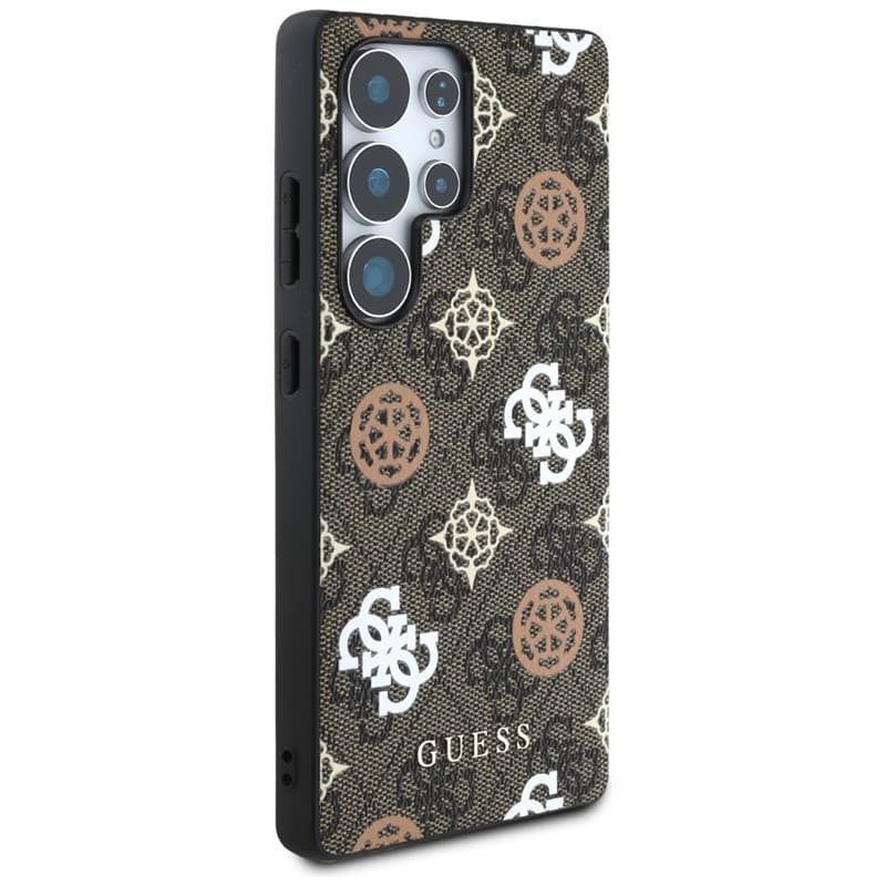 Guess 4G Printed Colored Peony Pattern MagSafe - Case for Samsung Galaxy S25 Ultra (brown) 4