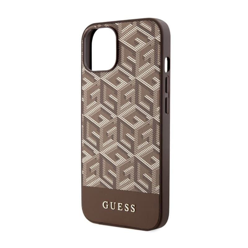 Guess GCube Stripes MagSafe - Case for iPhone 14 (Brown) 6