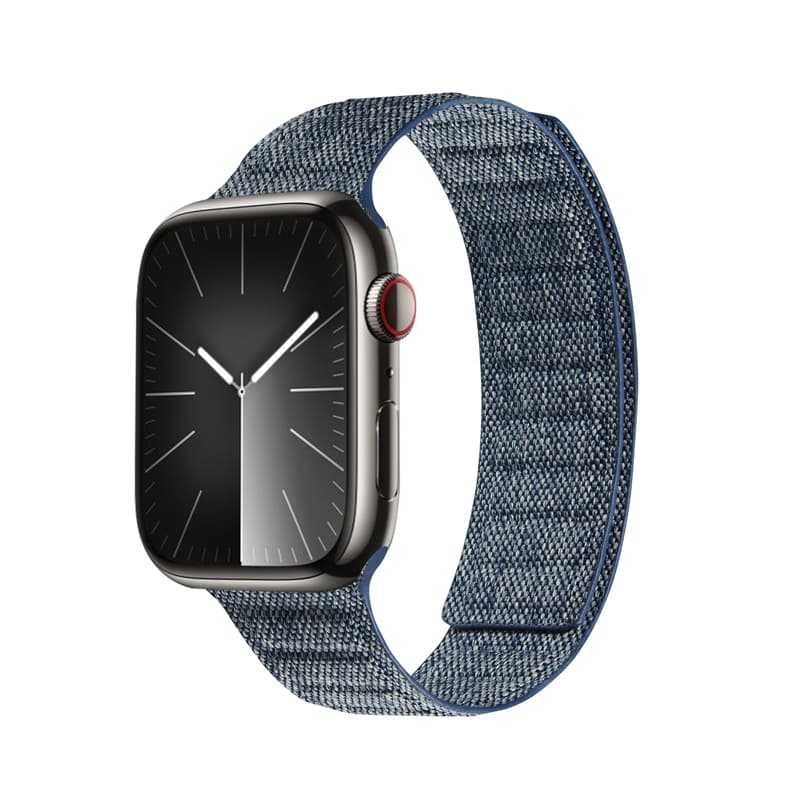 Crong Melange - Magnetic strap for Apple Watch 44/45/46/49 mm (blue melange)