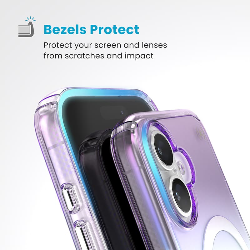 Speck Presidio2 Lux MagSafe - iPhone 16 Case (Amazing Purple / Clear) 4