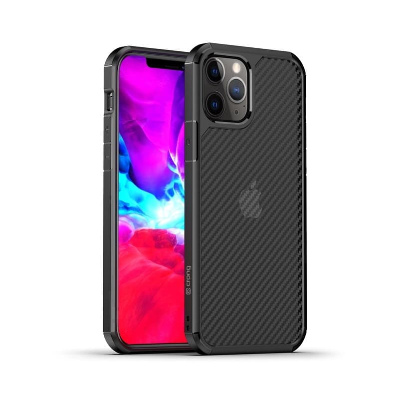 Crong Hybrid Carbon - iPhone 12 Pro Max Case (Black) 1