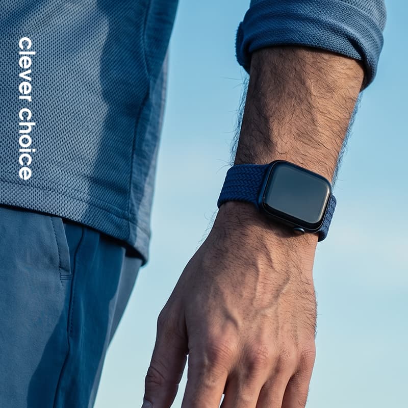 Crong Wave Band - Braided strap for Apple Watch 38/40/41/42 mm (navy blue) 3