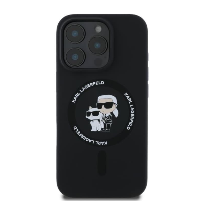 Karl Lagerfeld Silicone Karl & Choupette Ring MagSafe - Case iPhone 16 Pro (black) 3