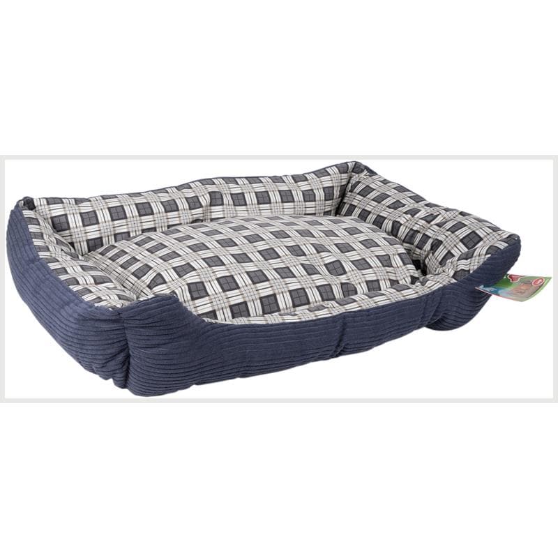 Soft bed sofa for a dog 75 x 58 x 19 cm size. L (navy blue) 2