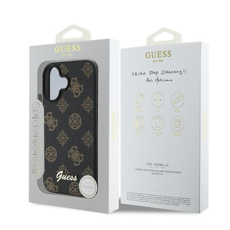 Guess Peony Script MagSafe - Case for iPhone 16 Plus (black) 8