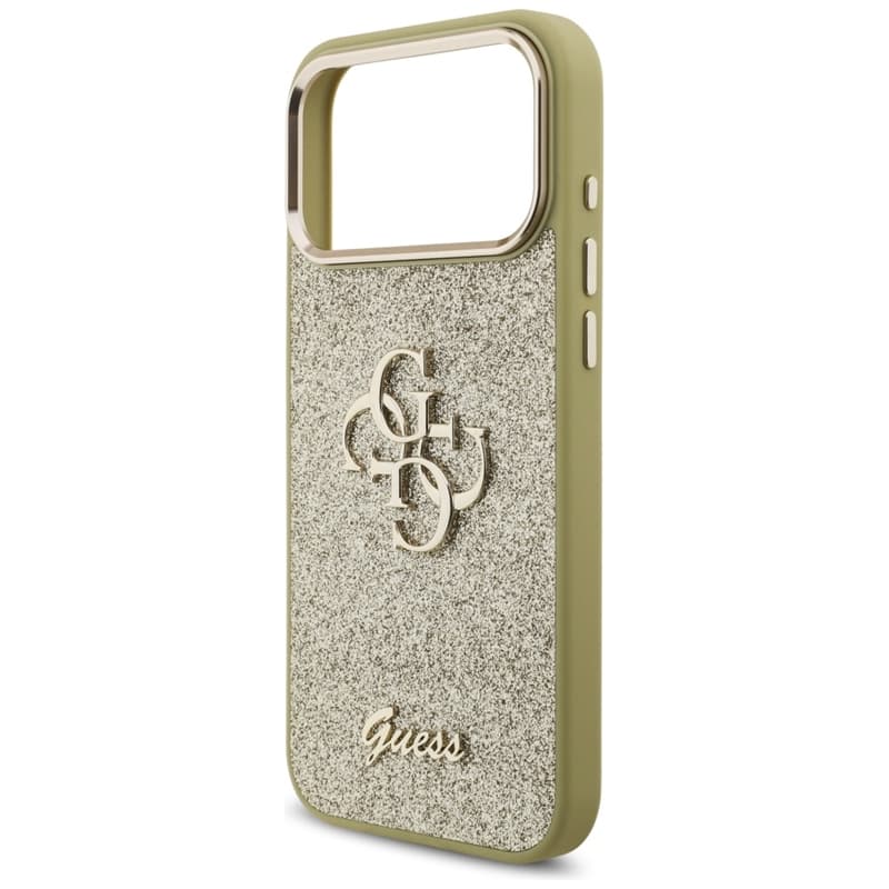 Guess Fixed Glitter Big 4G Metal Frame - Case iPhone 17 Pro Max (gold) 6
