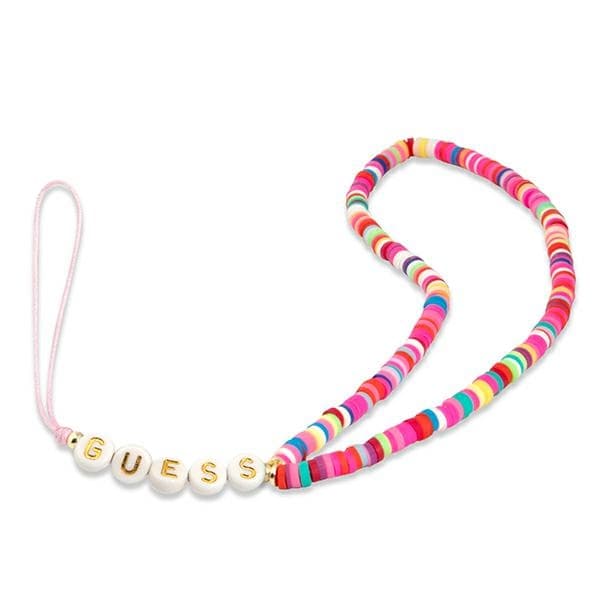 Guess Phone Strap Beads Heishi Multicolor Pink 1