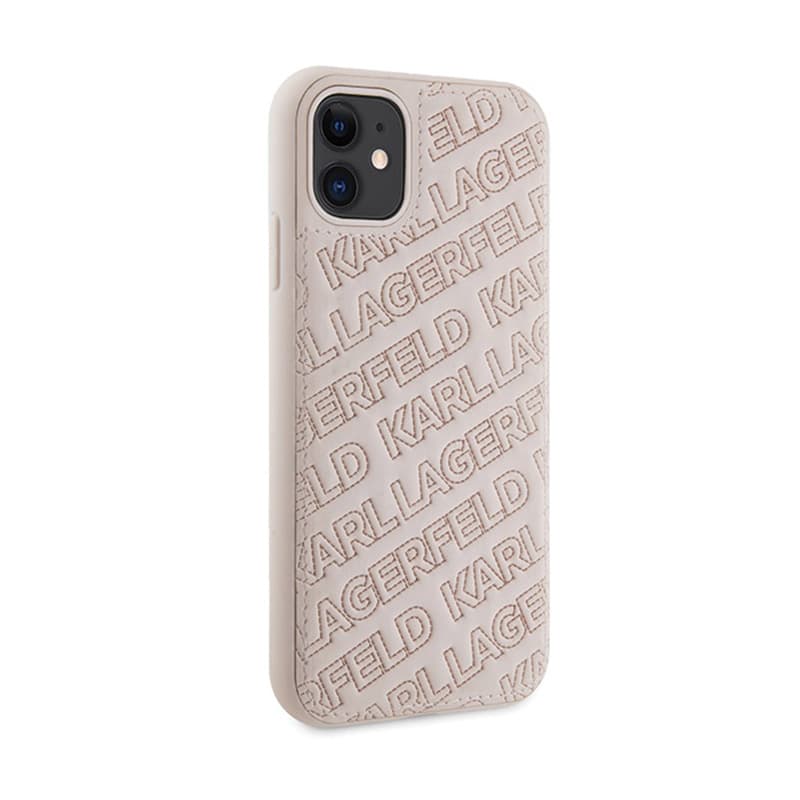 Karl Lagerfeld Quilted K Pattern - iPhone 11 Case (Pink) 4