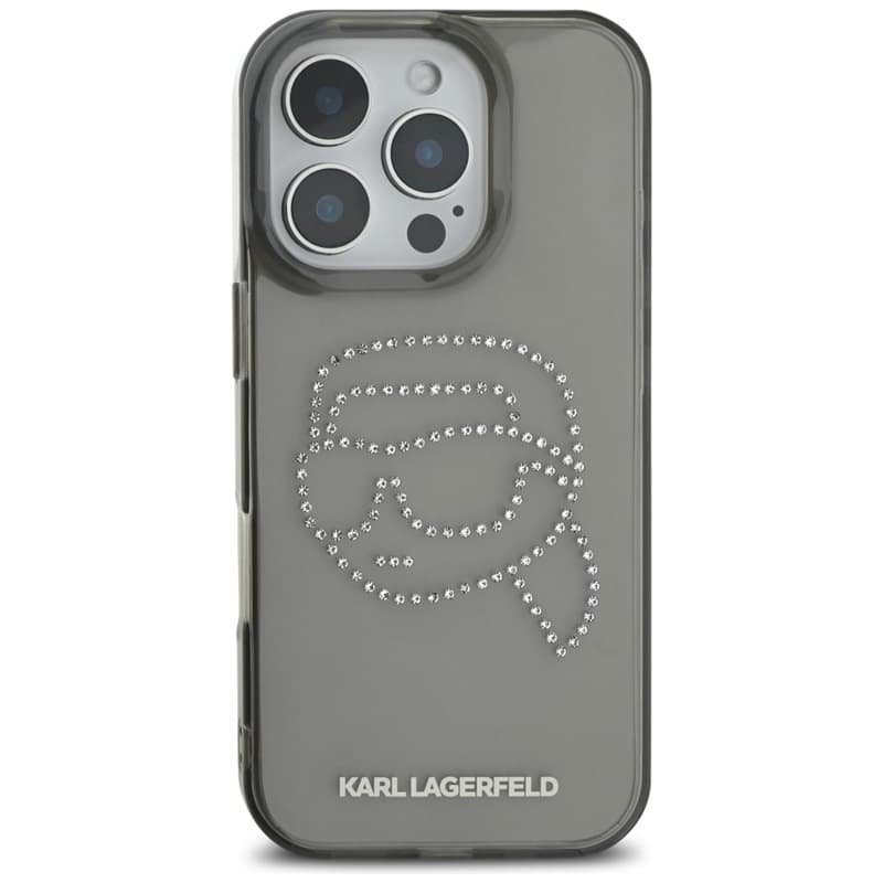Karl Lagerfeld IML Rhinestones Karl Head - Case for iPhone 16 Pro (black) 3