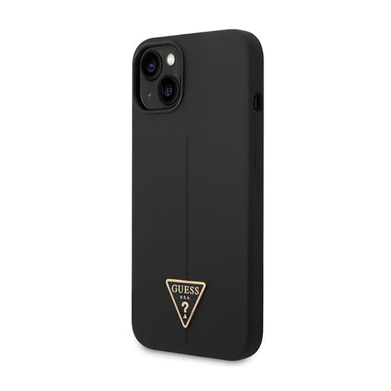 Guess Silicone Triangle Logo - Case for iPhone 14 Plus (Black) 2