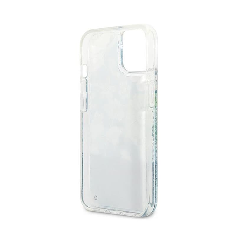 Guess Liquid Glitter Flower – Cover for iPhone 13 (Blue/Green) 7