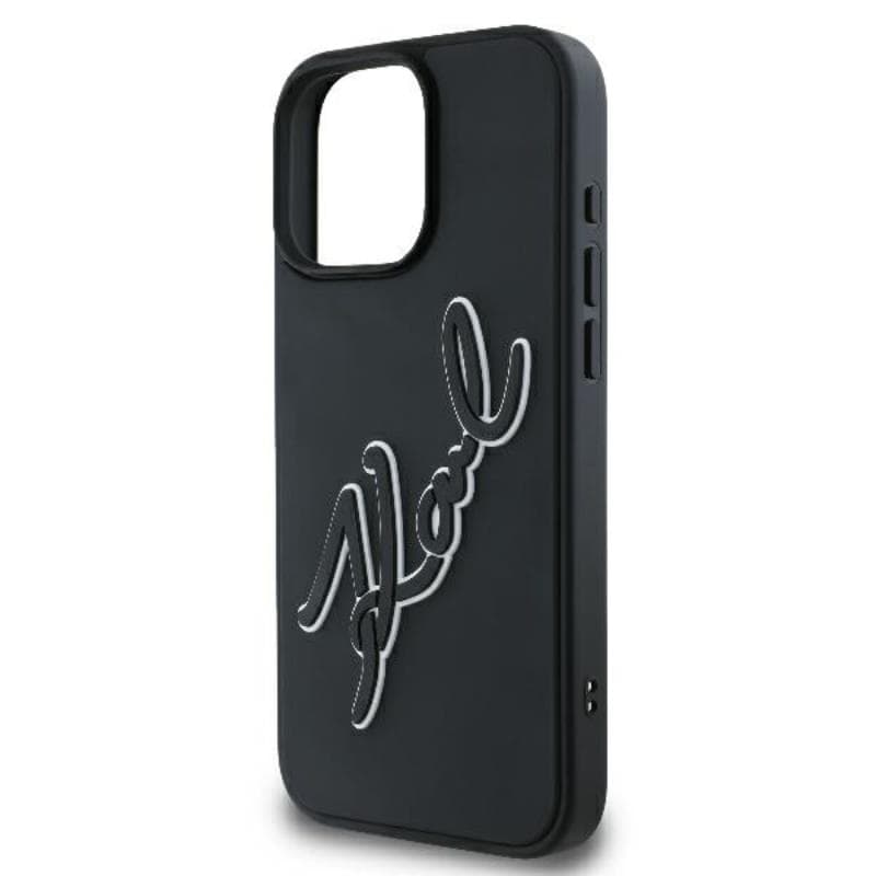Karl Lagerfeld 3D Rubber Bicolor Signature - Case for iPhone 16 Pro (black) 6