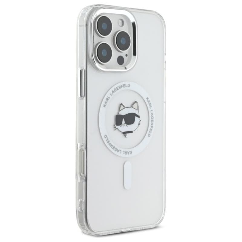 Karl Lagerfeld IML Metal Choupette Head MagSafe - Case for iPhone 16 Pro Max (white) 4