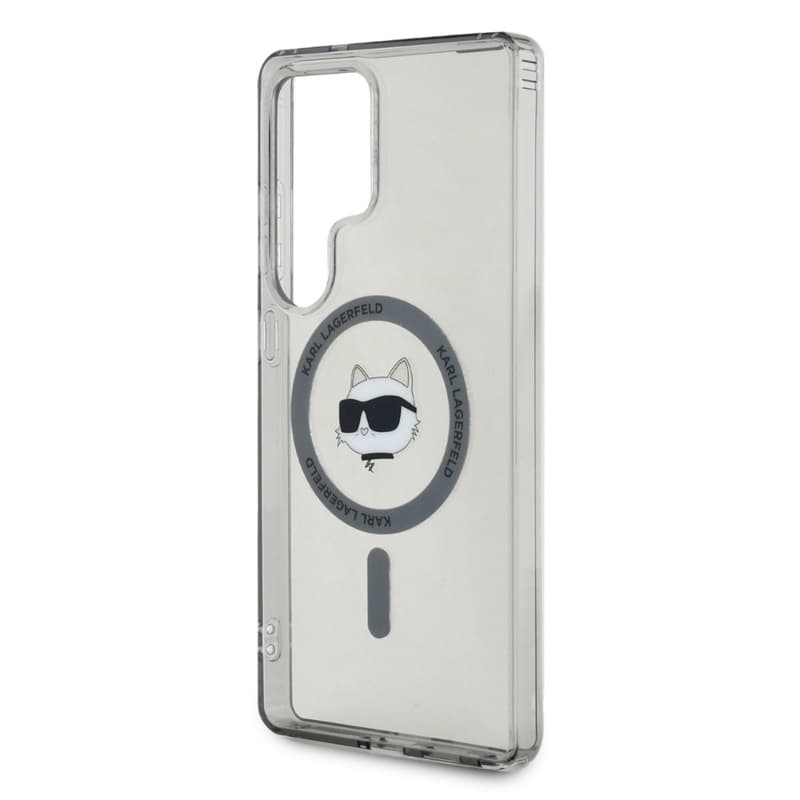 Karl Lagerfeld Button Choupette Head Printed Logo MagSafe - Case for Samsung Galaxy S25 Ultra (Black) 6