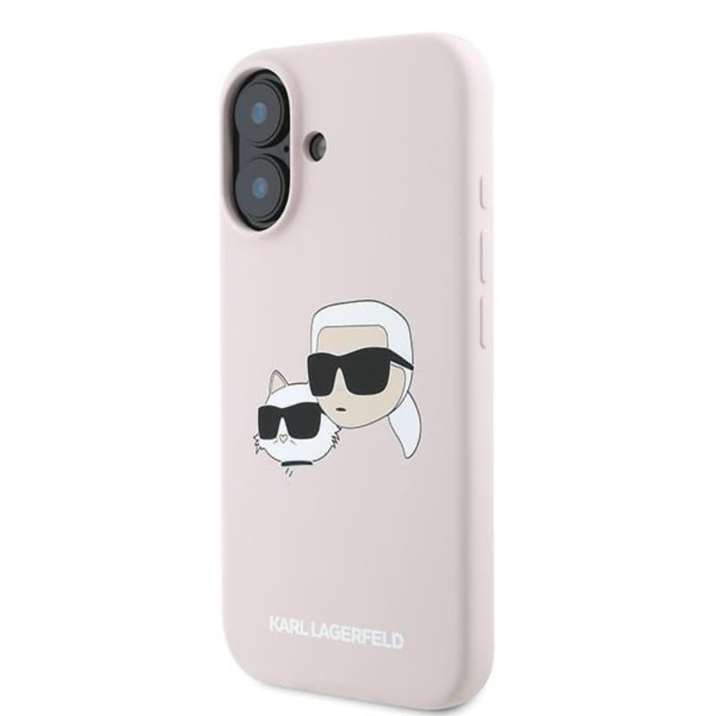 Karl Lagerfeld Silicone Double Heads Print MagSafe - Case iPhone 16 Plus (pink) 2