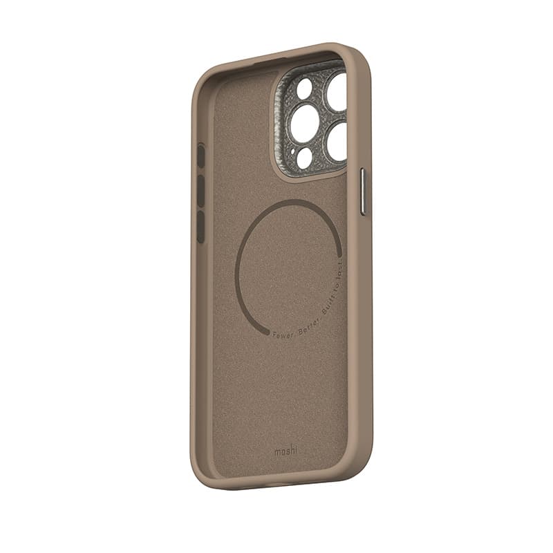 Moshi Napa MagSafe - Leather case for iPhone 15 Pro (Woodsmoke Brown) 2