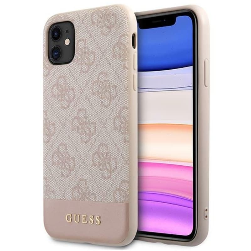 Guess 4G Bottom Stripe Collection - Case for iPhone 11 (Pink) 1