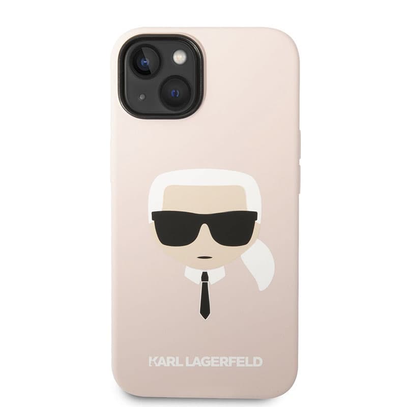 Karl Lagerfeld Silicone Ikonik Karl's Head MagSafe - Case for iPhone 14 Plus (Pink) 2