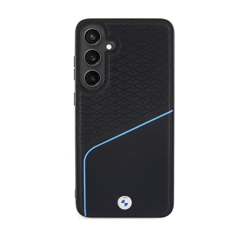 BMW Signature Leather Textured & Line MagSafe - Case for Samsung Galaxy S24 (Black) 3