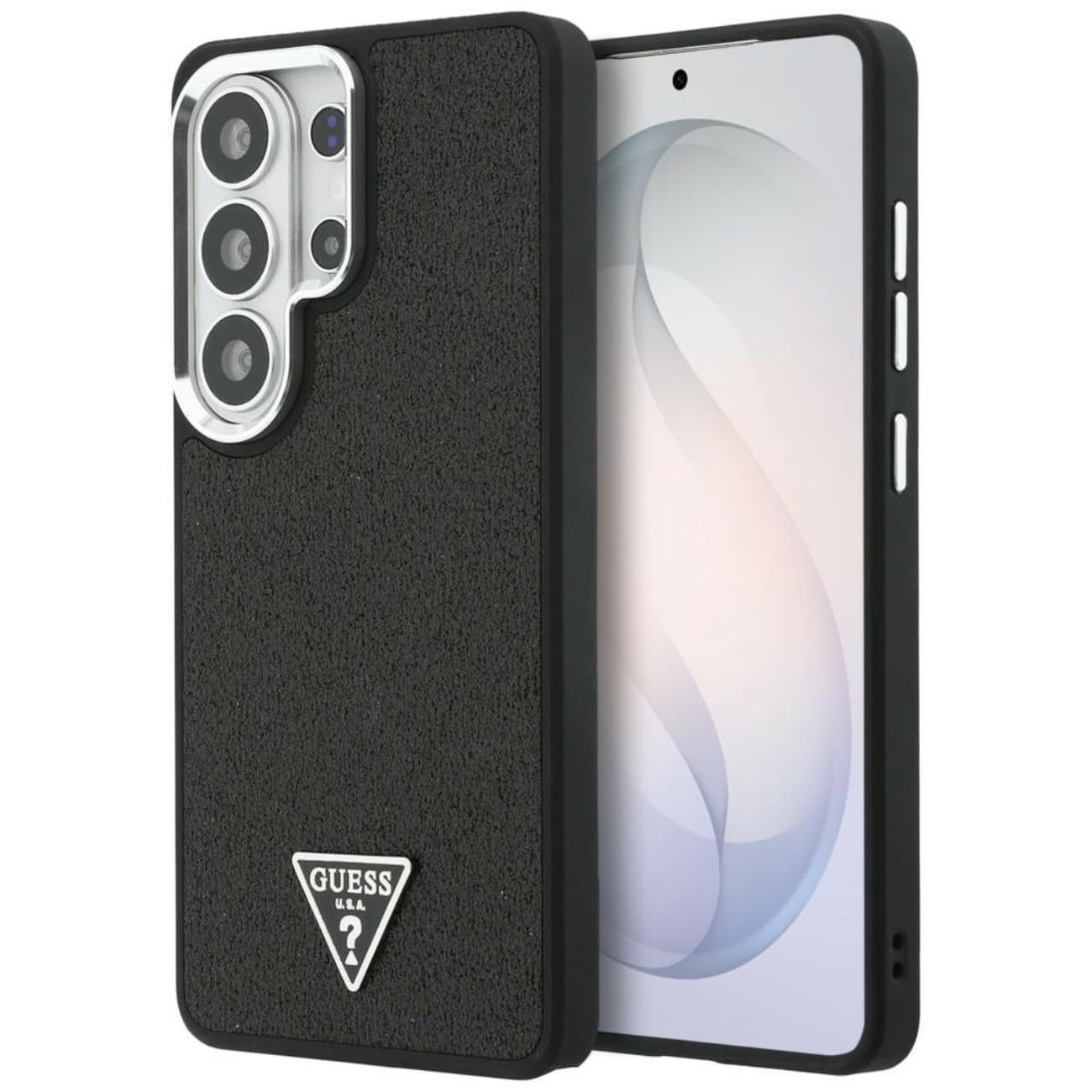 Guess Fixed Glitter Triangle MagSafe - Samsung Galaxy S26 Ultra Case (Black)