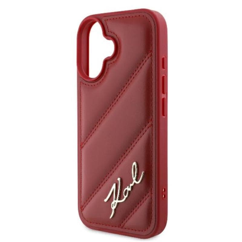 Karl Lagerfeld Quilted Signature - Case for iPhone 16 (red) 6
