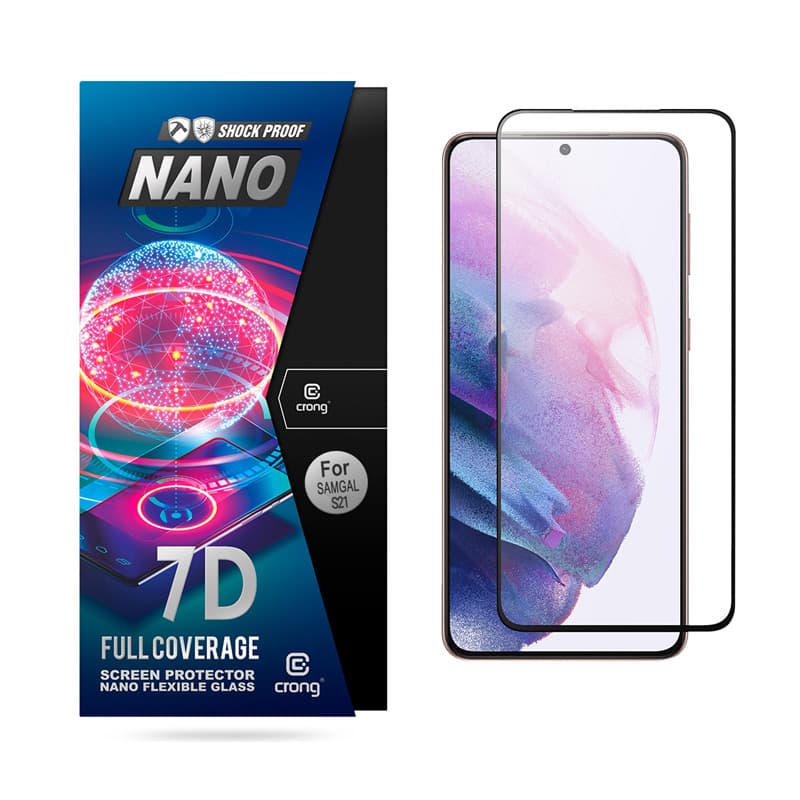 Crong 7D Nano Flexible Glass – Unbreakable 9H hybrid glass for the entire Samsung Galaxy S21 screen 1