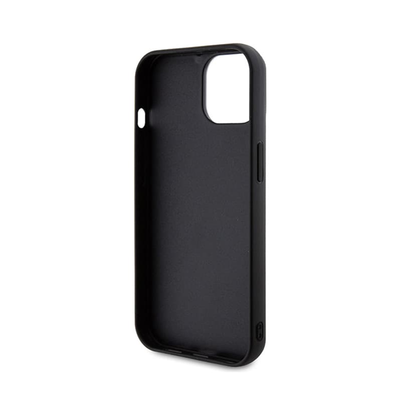 Karl Lagerfeld 3D Rubber Glitter Logo - Case for iPhone 15 (Black) 7