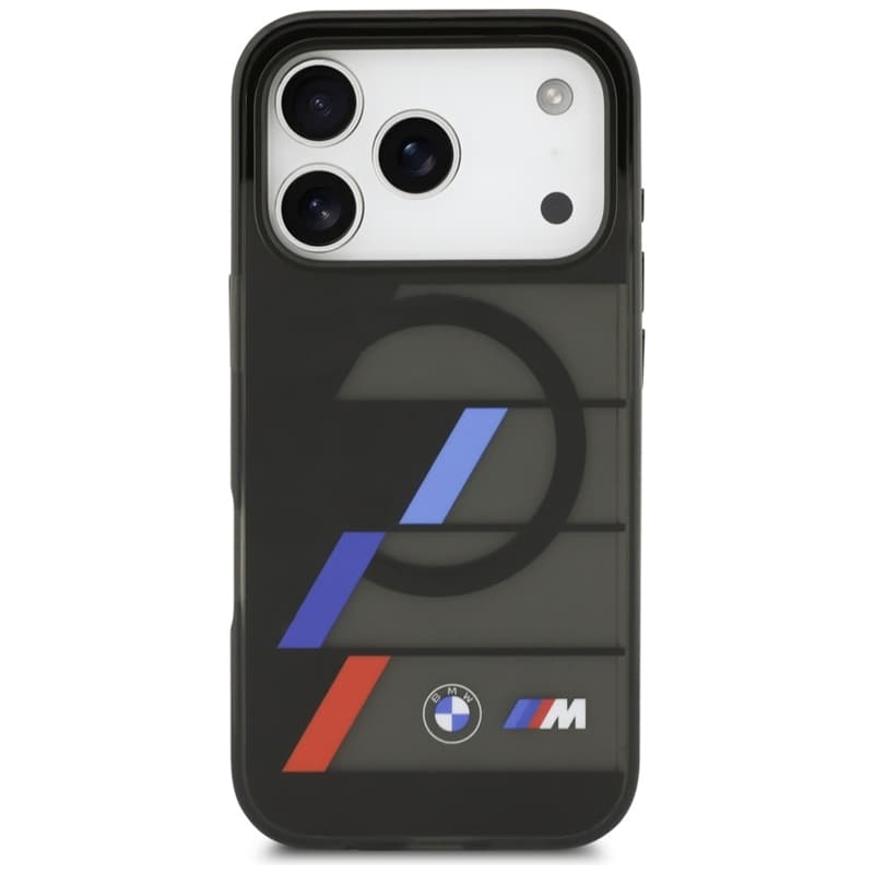 BMW M IML Metal Buttons Tricolor Lines MagSafe - Case iPhone 17 Pro (black) 3
