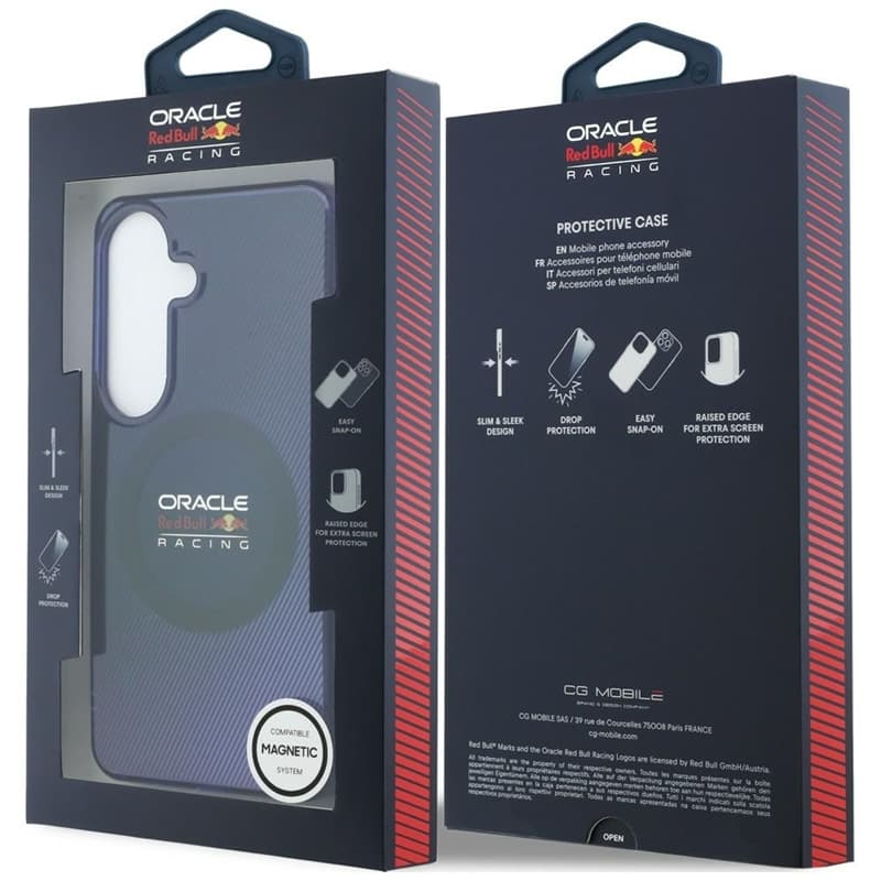 Red Bull Double Layer Blended Lines MagSafe - Samsung Galaxy S26 Case (Navy Blue) 8