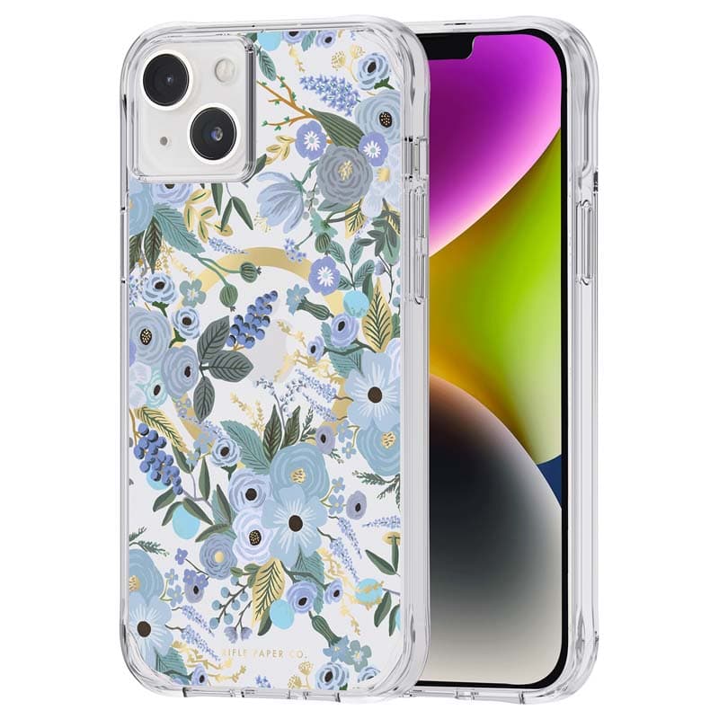 Rifle Paper Clear MagSafe - Case for iPhone 14 Plus (Garden Party Blue) 5