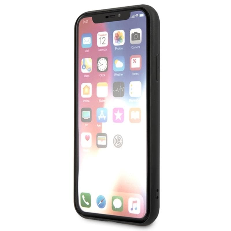 Karl Lagerfeld Saffiano Karl & Choupette Heads - Case for iPhone Xs Max (Black) 6
