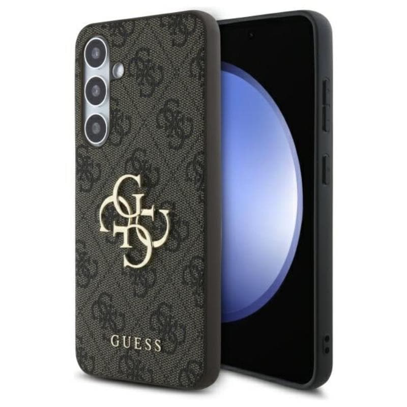 Guess 4G Big Metal Logo - Case for Samsung Galaxy S24 FE (brown)