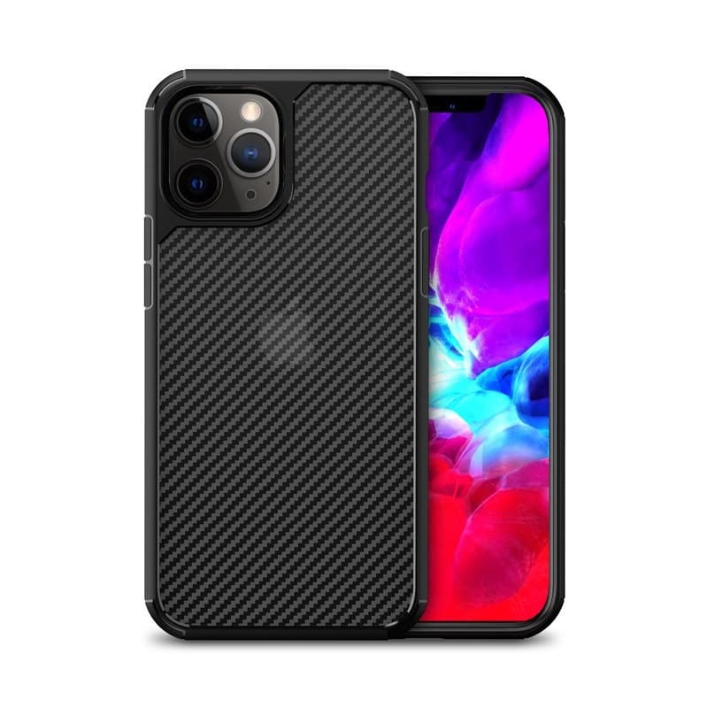 Crong Hybrid Carbon - iPhone 12 Pro Max Case (Black) 2