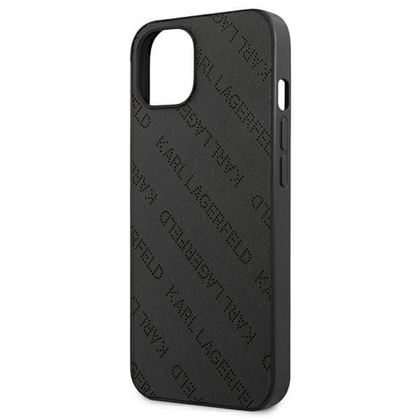 Karl Lagerfeld Perforated Allover - Cover for iPhone 13 mini (Black) 6