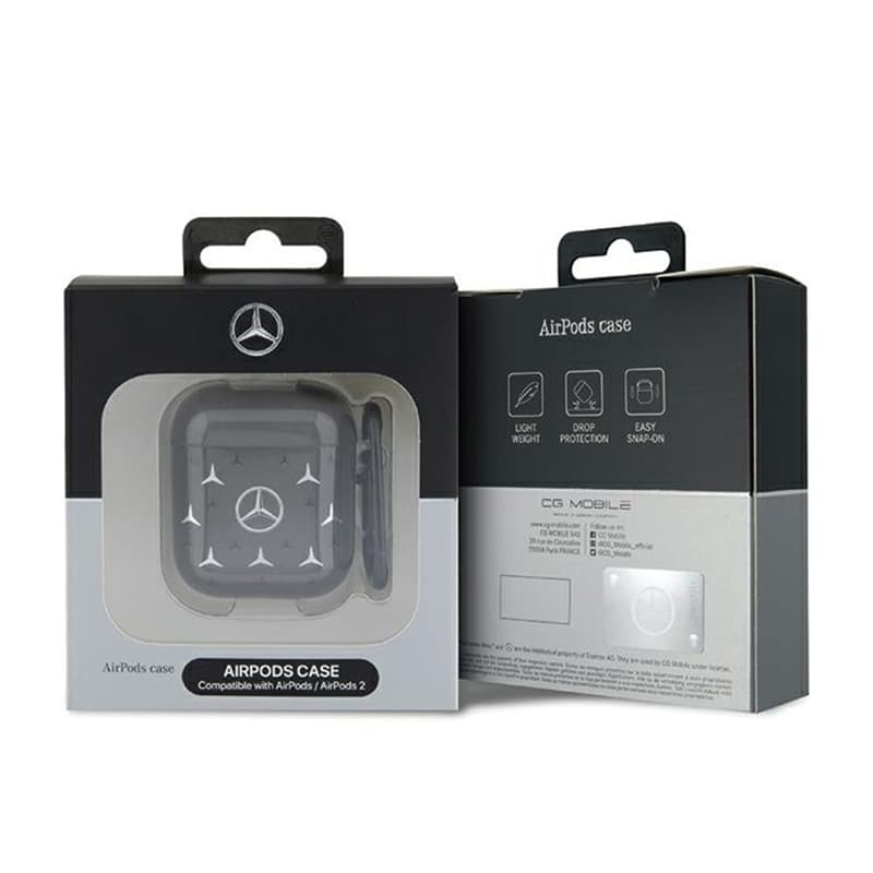 Mercedes Large Star Pattern - AirPods 1/2 gen Case (black)  3