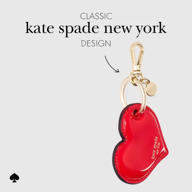 Kate Spade New York Charm Keychain - Protective Case Keychain for Apple AirTag 1 / 2 (Heart) 3