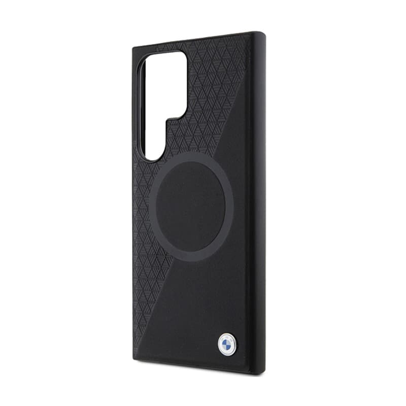 BMW Leather Half Textured & Circle MagSafe - Case for Samsung Galaxy S24 Ultra (black) 6
