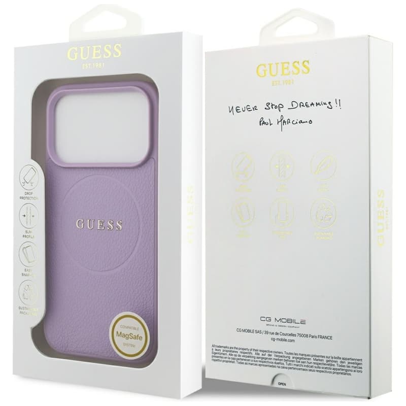 Guess Grained Ring MagSafe - Case iPhone 17 Pro (purple) 8