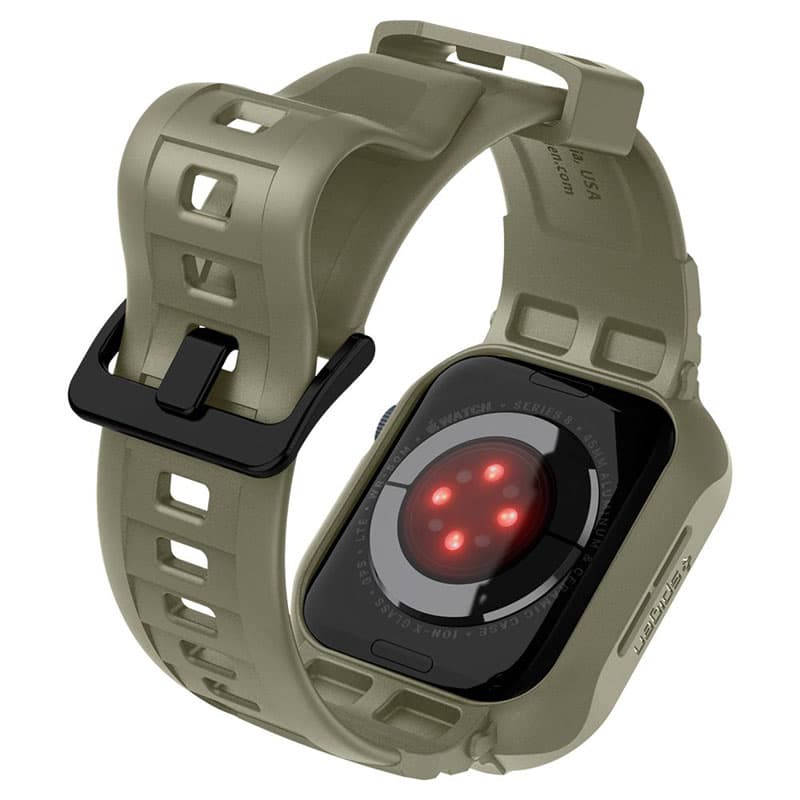 Spigen Rugged Armor Pro - Strap + case for Apple Wath 44/45 mm (Vintage Khaki) 8