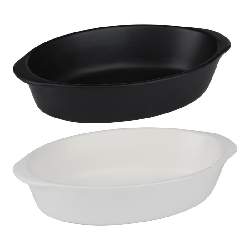 Alpina - Ceramic Oven Dish, Oval, 20x12x5 cm, 470 ml (Black) 4