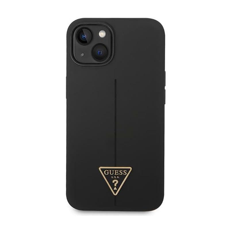 Guess Silicone Triangle Logo - Case for iPhone 14 Plus (Black) 3