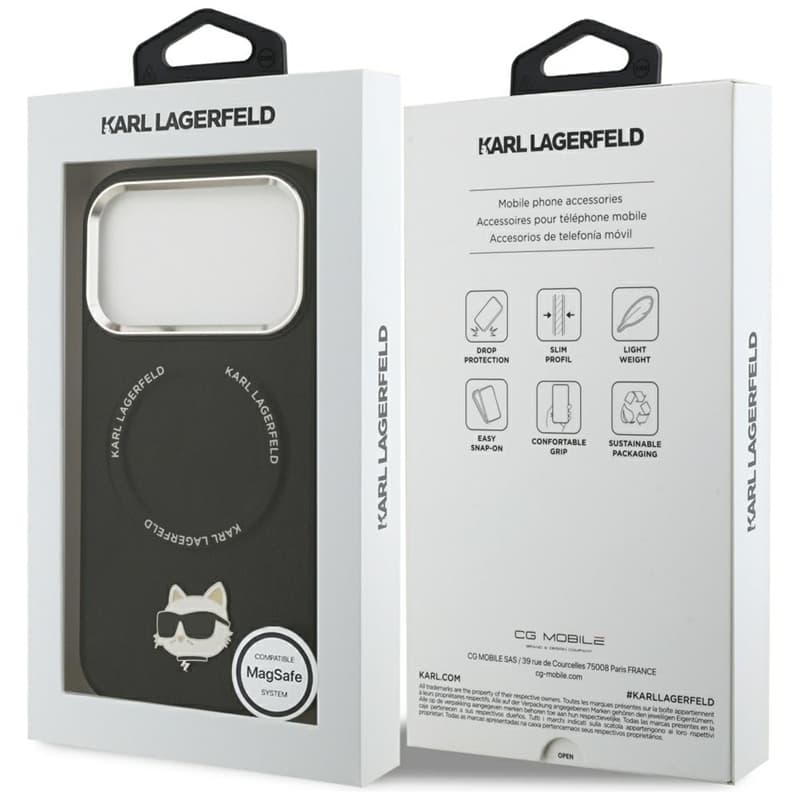 Karl Lagerfeld Choupette Pin MagSafe - Case iPhone 17 Pro Max (black) 8