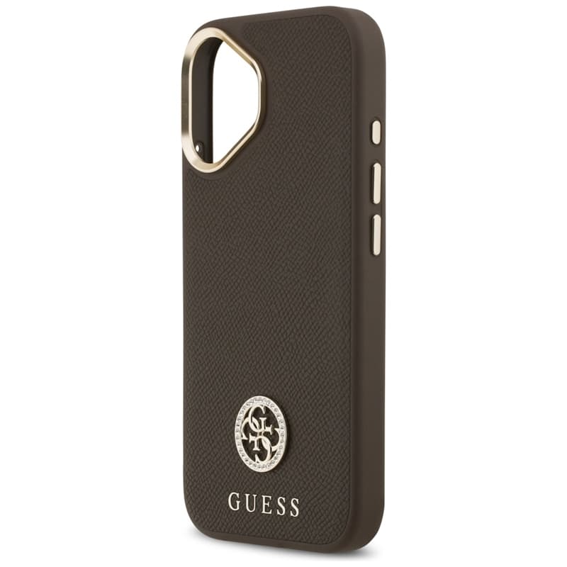 Guess Grained Strass Logo MagSafe - Case iPhone 17 (brown) 6
