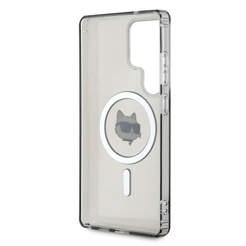 Karl Lagerfeld Button Choupette Head Printed Logo MagSafe - Case for Samsung Galaxy S25 Ultra (Black) 7