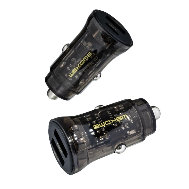 WEKOME WP-C40 Vanguard Series - Car charger 2 x USB Fast Charging 15W (Black / Transparent) 6