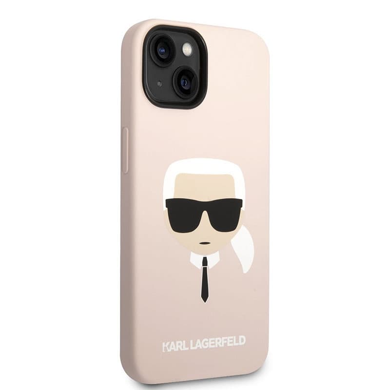 Karl Lagerfeld Silicone Ikonik Karl's Head MagSafe - Case for iPhone 14 Plus (Pink) 3