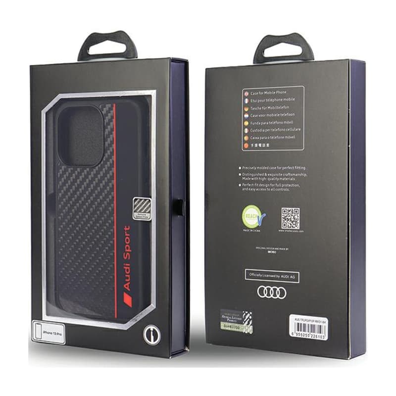 Audi Carbon Fiber Stripe - Case for iPhone 13 Pro (Black) 5