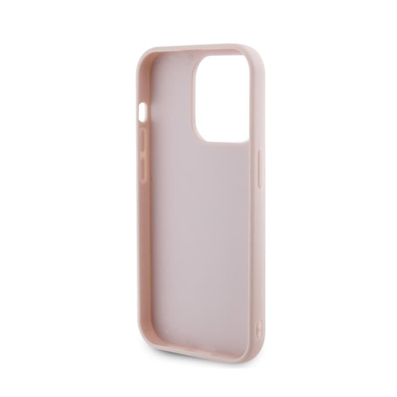 Guess Quilted Metal Logo - Case for iPhone 15 Pro (Pink) 7