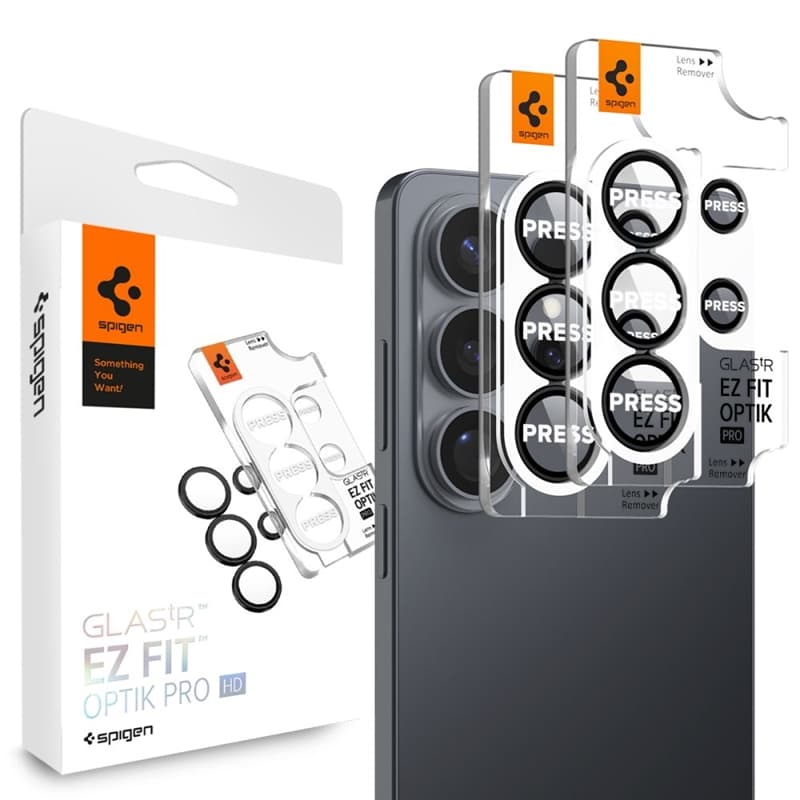 Spigen Optik Pro HD GLAS.TR EZ Fit Camera Protector 2-Pack - Camera Lens Protector for Samsung Galaxy S26 Ultra (2 pcs)(Black) 1
